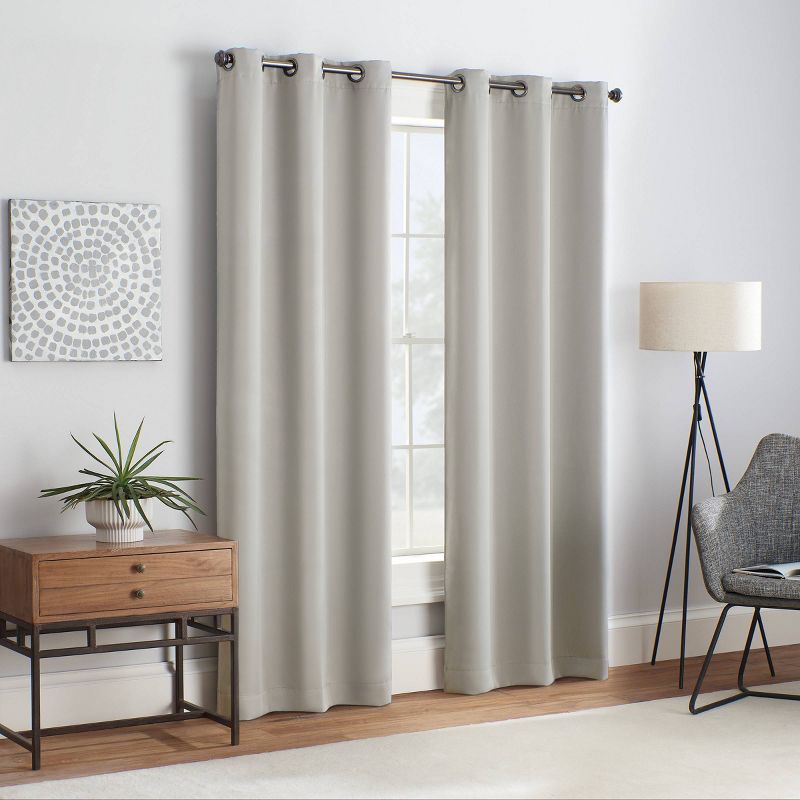 2pk Blackout Shadow Window Curtain Panels - Eclipse, 4 of 18