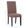 WestinTrends  Upholstered Linen Fabric Dining Chair - 3 of 4