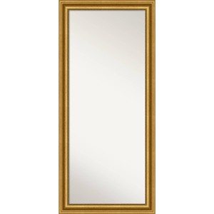 30" x 66" Non-Beveled Parlor Gold Full Length Floor Leaner Mirror - Amanti Art: Polystyrene Frame, Includes Mounting Hardware - 1 of 4