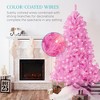 Best Choice Products Pre-Lit Pink Christmas Tree, Artificial Full Holiday Decoration w/ Branch Tips, Incandescent Lights - 2 of 4