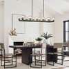 CityFurn 12-Light Modern Rectangle Kitchen Island Chandelier with Glass Shades - 3 of 4