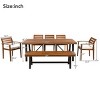 8-Person Acacia Wood Outdoor Dining Set with Cushions and Ergonomic Chairs, 7-Piece Patio Table and Bench Set for Backyard or Deck-Cuddlewood - 4 of 4