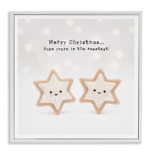 Stupell Industries Christmas Cookie Phrase Black Framed Giclee Art - 1 of 4