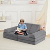 Kids Couch,10 Pcs Modular Kids Play Couch, Soft Foam Toddler Couch with Ball Pit for Boys Girls, Convertible Child Sectional Sofa for Playroom - 3 of 4