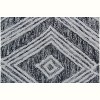 Black and Ivory Wool Abstract Geometric Hand Tufted Non Skid Area Rug - 4 of 4