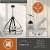 VAXCEL Taylor 4L Black and Ash Gray Drum Cage Industrial Pendant Light with Fabric Straps - 4 of 4