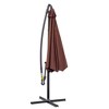 NicBex 10 Ft Cantilever Patio Umbrella,Large Offset Patio Umbrella,Hanging Umbrella Outdoor with Crank&Cross Base for Deck,Brown - 2 of 4
