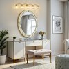 POWLIG 44.5" 5-Light Gold Dimmable Vanity Light - Modern Bathroom Transitional Fixture with Crystal Shades - 3 of 4