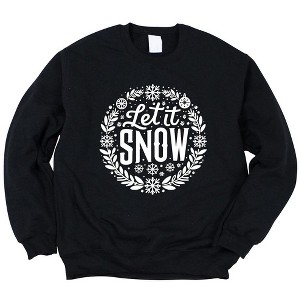 Simply Sage Market Women's Graphic Sweatshirt Let It Snow Wreath - 1 of 4