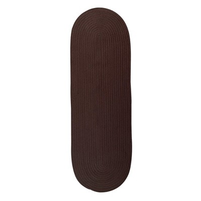 Colonial Mills Barataria Braided Rug, Brown 2x11, Oval Shape