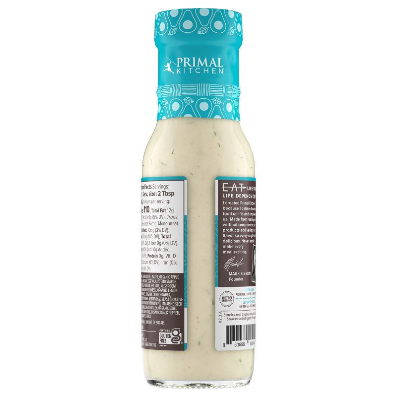 Primal Kitchen Dairy-Free Ranch Dressing with Avocado Oil - 8fl oz, 6 of 16