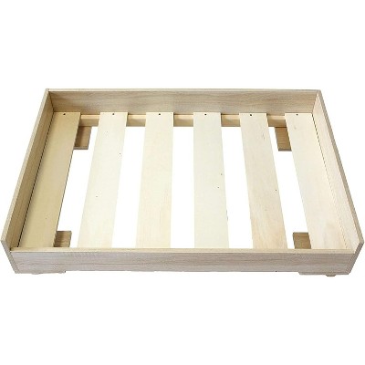 Small Light Wood Elevated Outdoor Dog Bed Frame