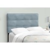 Monarch Specialties Bed Twin Size Upholstered Bedroom Frame Only Youth Teen Juvenile Light Blue Velvet Transitional - 3 of 4