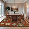 Washable Modern Floral Rug Non Slip Low Pile Rug Soft Contemporary Throw Floor Cover Foldable Indoor Carpet for Living Room Bedroom Playroom Nursery - 3 of 4