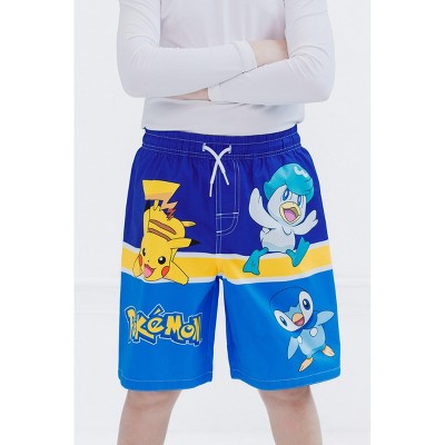 Pokemon Little Boys Compression UPF 50+ Swim Trunks Bathing Suit Blue 7-8 — фото 4