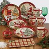 Certified International 18oz 4pk Holiday Wishes Ceramic Mugs: Christmas Cups, Dishwasher-Safe, Red, Winter Theme - 2 of 2