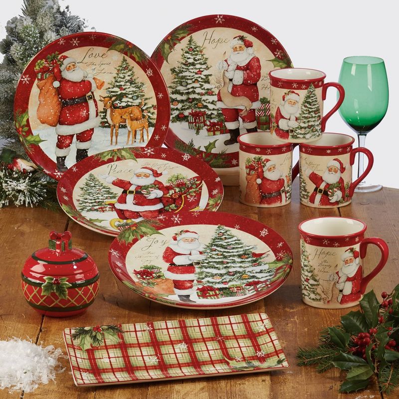 18oz 4pk Holiday Wishes Ceramic Mugs - Certified International, 2 of 3