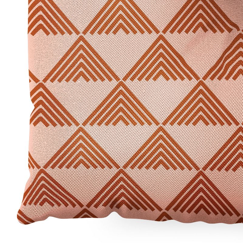 June Journal Triangular Lines in Terracotta Square Floor Pillow - Deny Desings, 3 of 5