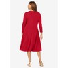 Jessica London Women's Plus Size Long Sleeve Stretch Ponte Dress - 3 of 4