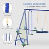 BABYYER Outdoor Swing Set, A-Frame Stand Playset with Saucer Swing, Slide, Seesaw, Glider and Swing Seat, Backyard Playground for Kids 3-12 - 2 of 4