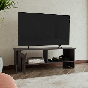 47.4" Wood TV Stand with One Door Cabinet, Open Shelf, and Cable Management for Living Room and Bedroom - 1 of 4