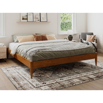 AFI Furnishings Pasadena 14 in King Platform Bed Frame in Light Toffee