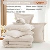 7 Piece Queen Comforter Set, Soft Bed in a Bag, All Season Beige Bedding with Sheets, Pillowcases Shams - 4 of 4