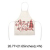 Unique Bargains Christmas Aprons Linen Black Red Brown Beige White 21.65"x26.77" 1 Pcs - 3 of 4