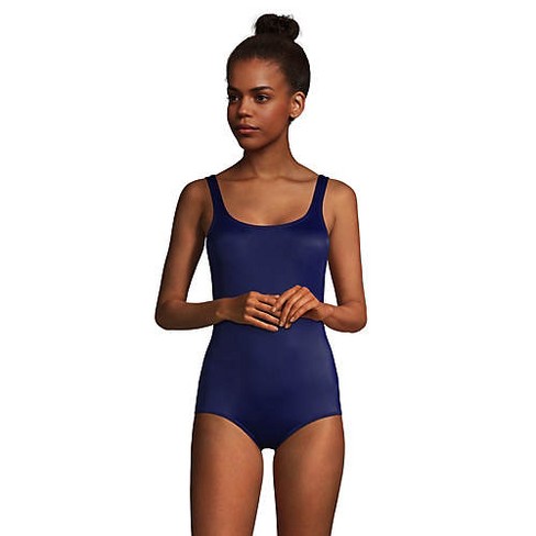 Lands' End Women's Mastectomy Chlorine Resistant Tugless One Piece ...