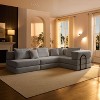 TiramisuBest Oversized 118.2" Modular L-Shaped Sectional Sofa, Upholstered Floor Couch with 6 Pillows for Living, Bedroom, Apartment, Light Grey - 2 of 4