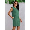 I AM A FASHION JUNKY Round Neck Solid Sleeveless Shirt Dress - 2 of 4