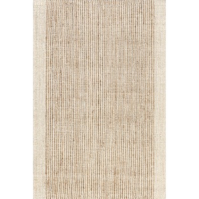 Nuloom Jacinta Classic Striped Border Jute Indoor Area Rug