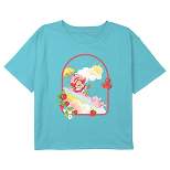 Girl's Strawberry Shortcake Berry Rainbow Slide Crop Top T-Shirt
