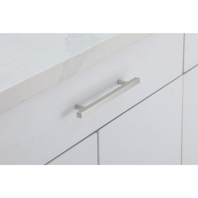 Brushed Nickel 8.8" Modern Bar Pull with Mounting Hardware