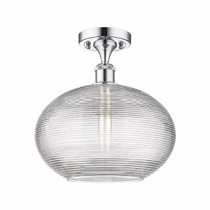 Ithaca - 1 Light Semi-Flush Mount In Industrial Style-12 Inches Tall and 12 Inches Wide - 1 of 1