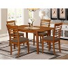 HomeStock 5-Pc Saddle Brown Finish Solid Wood Top - Dining Room Set - Seats 4 - 2 of 4