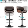 Gikpal Barstools, Adjustable Bentwood Barstools, Modern PU Leather Upholstered Bar Chair with Back and Footrest, for Bar, Dining Room - 4 of 4