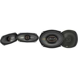 Kicker 51KSC69304 KS-Series 6x9" 3-way Speakers with 1" and .75" tweeters w/ 51KSC41004 4x10" Coaxial Bundle - 1 of 4