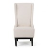 Dining Chair, Upholstered Back Rest Seat Accent Chair With Birch Wood Legs, Leisure Chair For Restaurants Living Rooms - 3 of 4