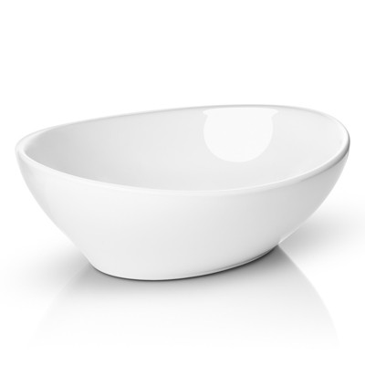 Miligore 16" x 13" Oval White Ceramic Above Counter Bathroom Vessel Sink
