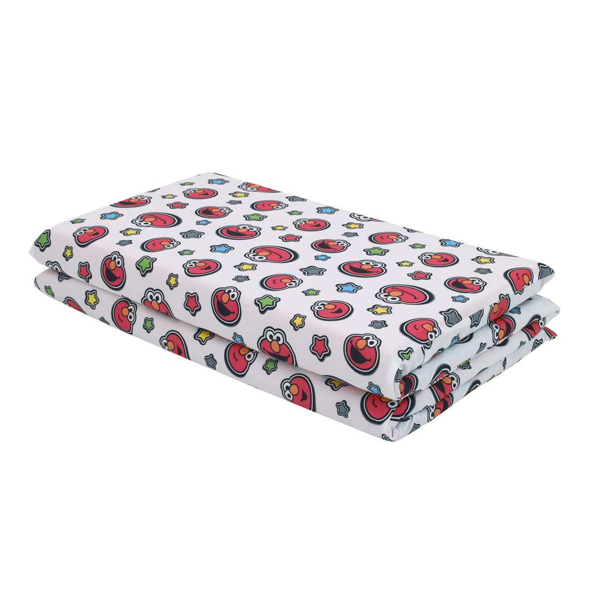 NoJo Sesame Street Elmo, Red, Blue, Yellow, Green and White with Stars Super Soft Preschool Nap Pad Sheet - thumbnail 4