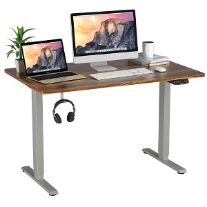 Costway Electric Standing Desk  Adjustable Height Computer Desk Dual Motor w/ Controller - 1 of 4