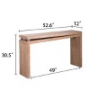 52" Narrow Wood Console Table, Slim Entryway or Hallway Table with Bead Detail and Natural Finish, Rustic Modern Foyer Table – Cuddlewood - 4 of 4