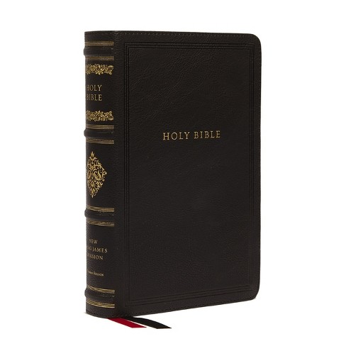 Nkjv Large Print Reference Bible, Black Leathersoft, Red Letter ...