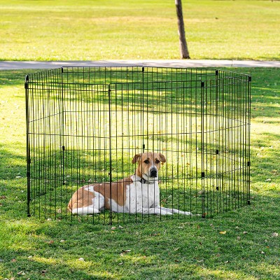 IRIS USA 36" Black Metal 8-Panel Pet Playpen