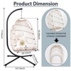 PAGED Swing Chair Outdoor, Outdoor Egg Hanging Chair with Stand, Patio Wicker Swing Egg Chair Indoor Swinging Chair - 3 of 4