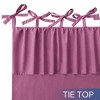 Awesome Home  Recycled Cotton Blend Ruffle Tie Top Curtains Pair - 4 of 4