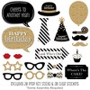 Big Dot of Happiness Adult Happy Birthday - Gold - Birthday Party Photo Booth Props Kit - 20 Count - 2 of 4