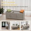 SEVOBAL Outdoor Shoe Storage Cabinet 12 Pair 3 Door Storage Bench Indoor Outdoor Waterproof Adjustable Shelves Entryway Hallway, Beige, - 4 of 4