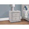 Nightstand Nightstand End Side Lamp Storage Drawer Bedroom Upholstered Grey Velvet Transitional - 2 of 4